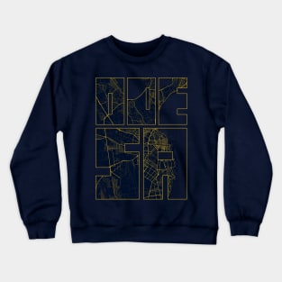 Odesa, Ukraine City Map Typography - Gold Art Deco Crewneck Sweatshirt